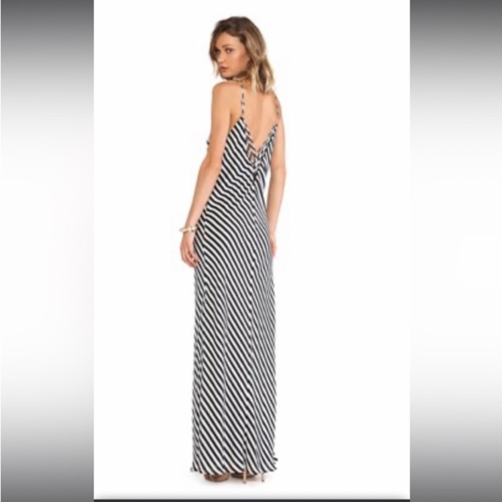 Greylin black and white striped maxi dress-size xs